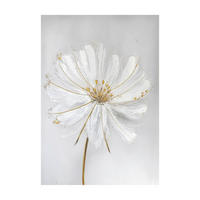 LEINWANDBILD Blumen 70/100 cm  - Goldfarben/Weiß, Basics, Holz/Textil (70/100cm)