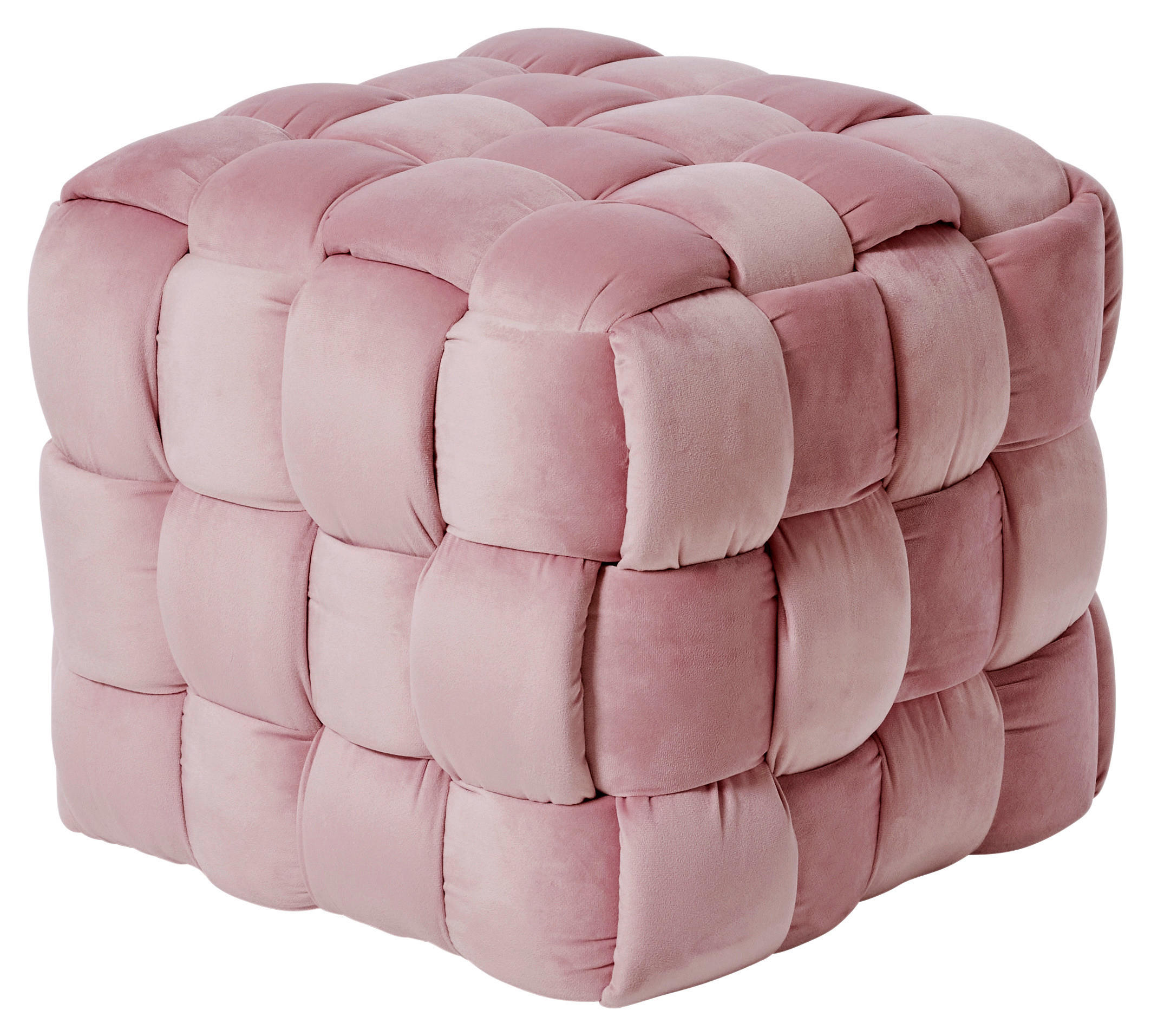 SITZWÜRFEL Samt - Rosa, MODERN, Textil (50/43/50cm)