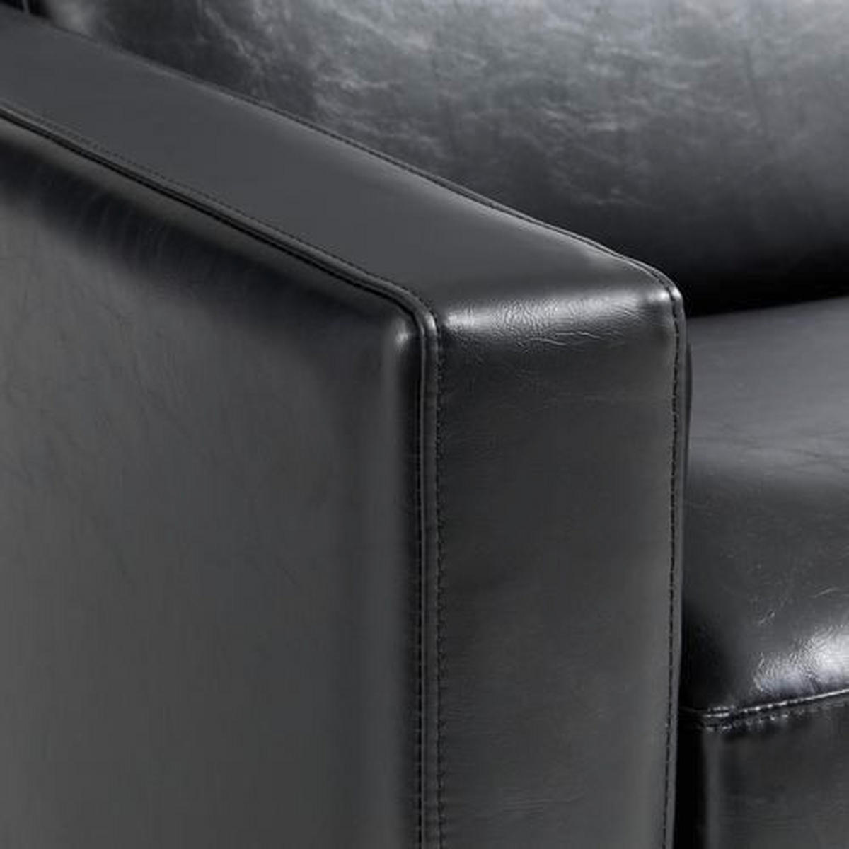 KANAPÉ textil fekete  - fekete, Design, textil/fém (193/79/79cm) - Livetastic