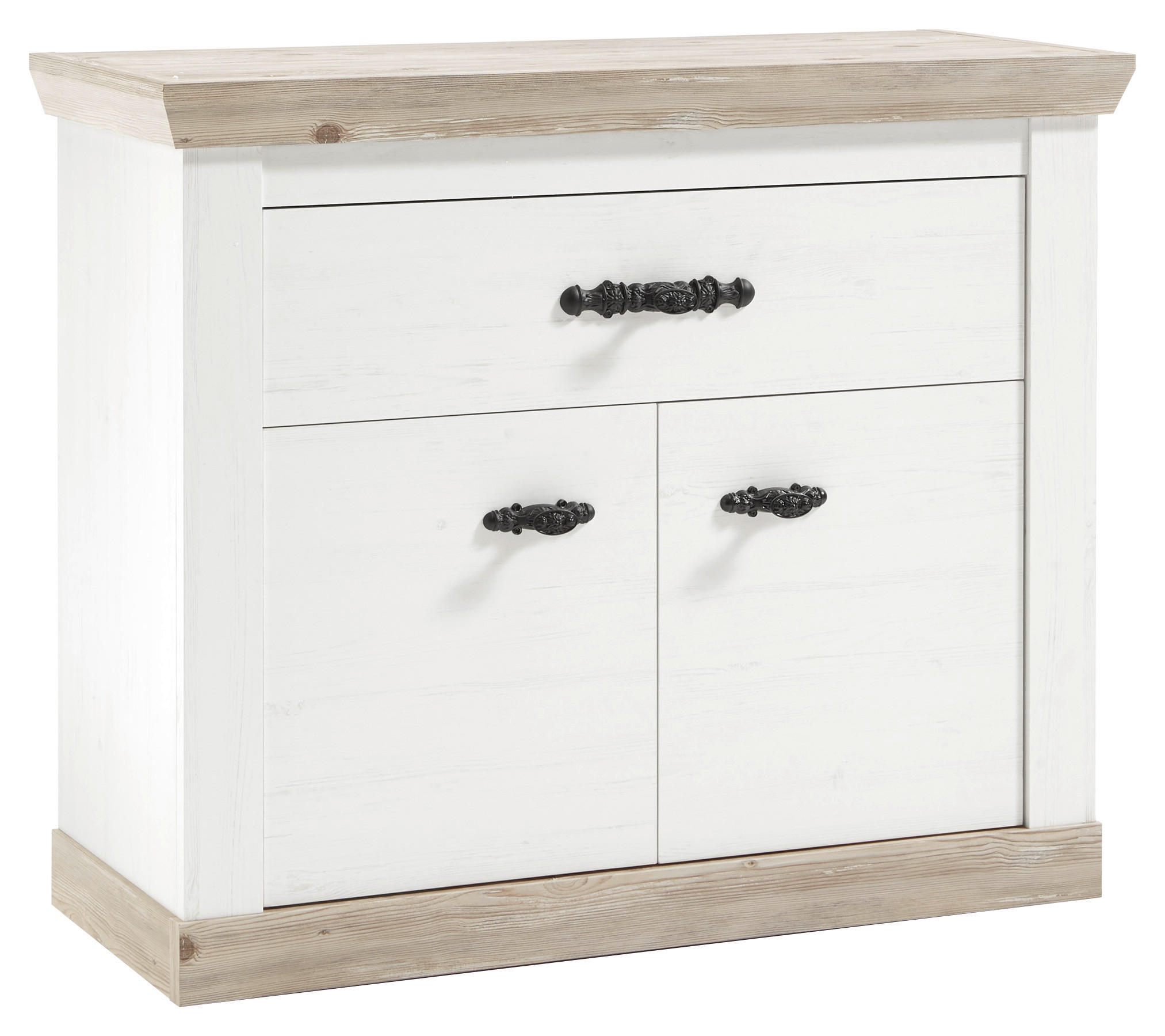 KOMMODE  in 107/87/45 cm  - Hellbraun/Schwarz, Design, Holzwerkstoff/Metall (107/87/45cm) - MID.YOU