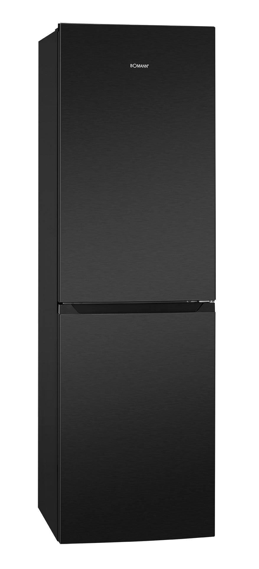 KÜHL-GEFRIER-KOMBINATION 54/181/60 cm KG7360SIX  - Schwarz, Basics, Glas/Kunststoff (54/181/60cm) - Bomann