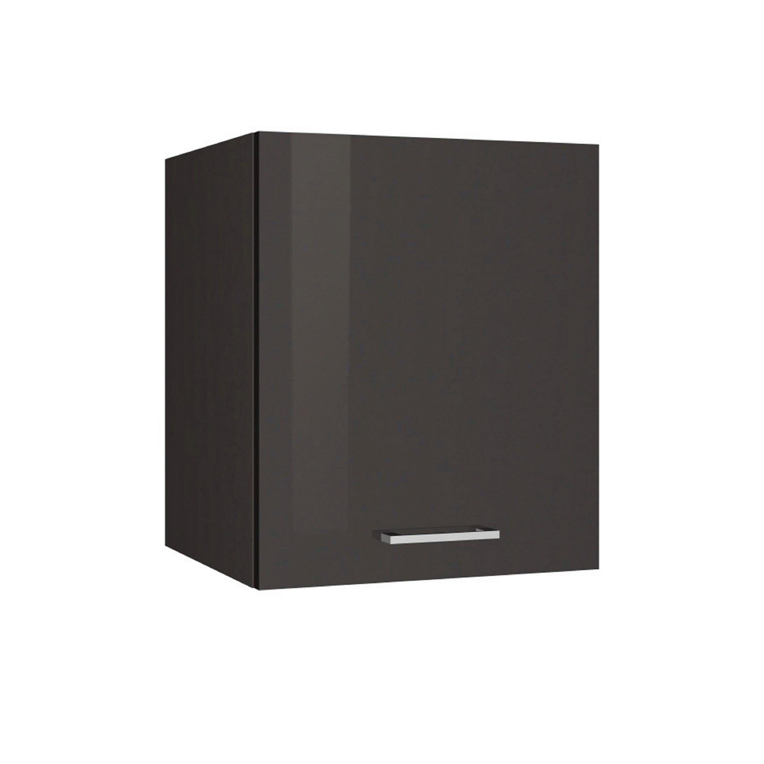 KÜCHENOBERSCHRANK 50/57/34 cm  in Graphitfarben  - Silberfarben/Graphitfarben, MODERN, Holzwerkstoff/Metall (50/57/34cm) - Held