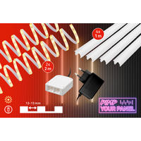LED PÁSIK, 400 cm - biela, Basics, plast (400cm)