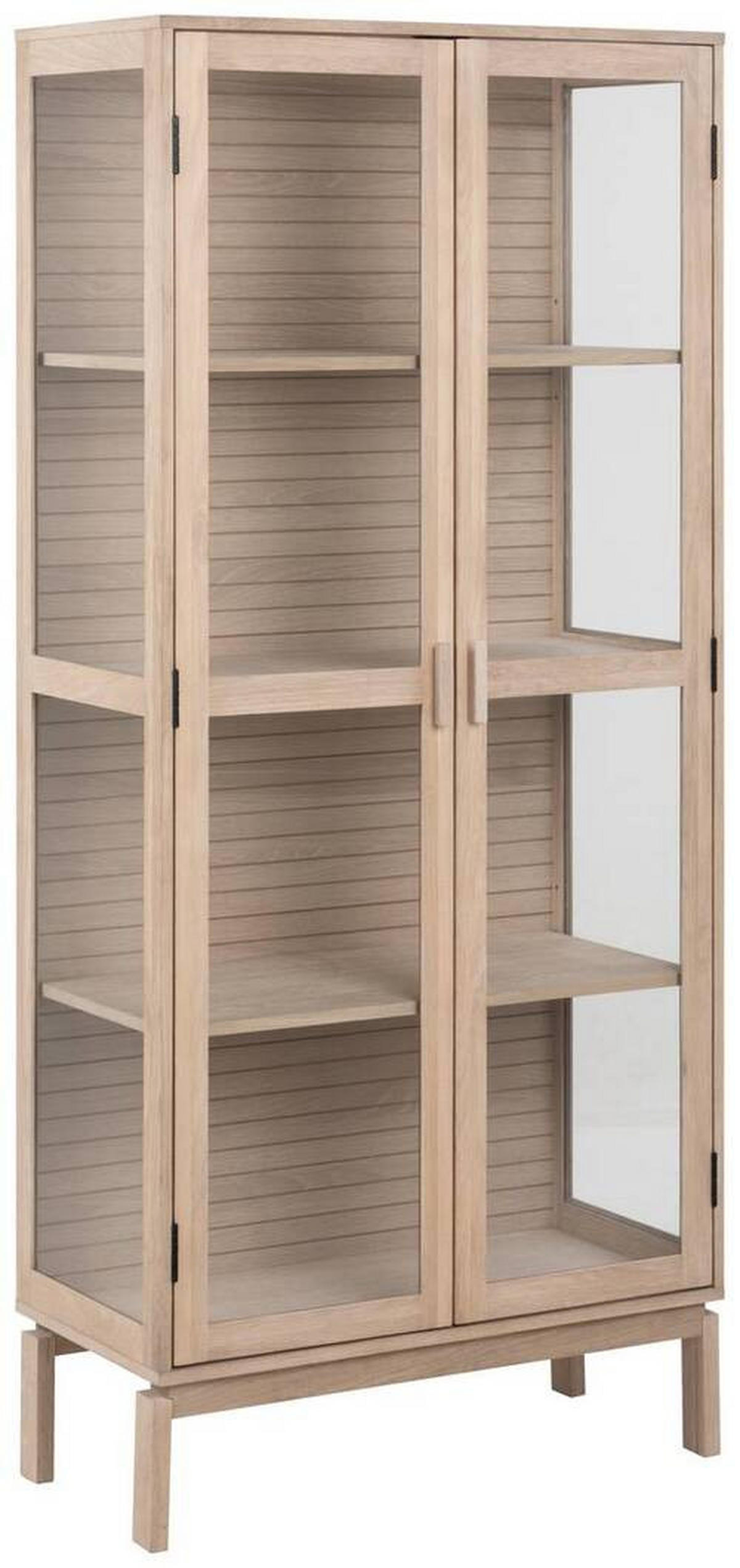 VITRINE in furniert Eichefarben  - Klar/Eichefarben, Design, Glas/Holz (80/180/40cm) - Livetastic