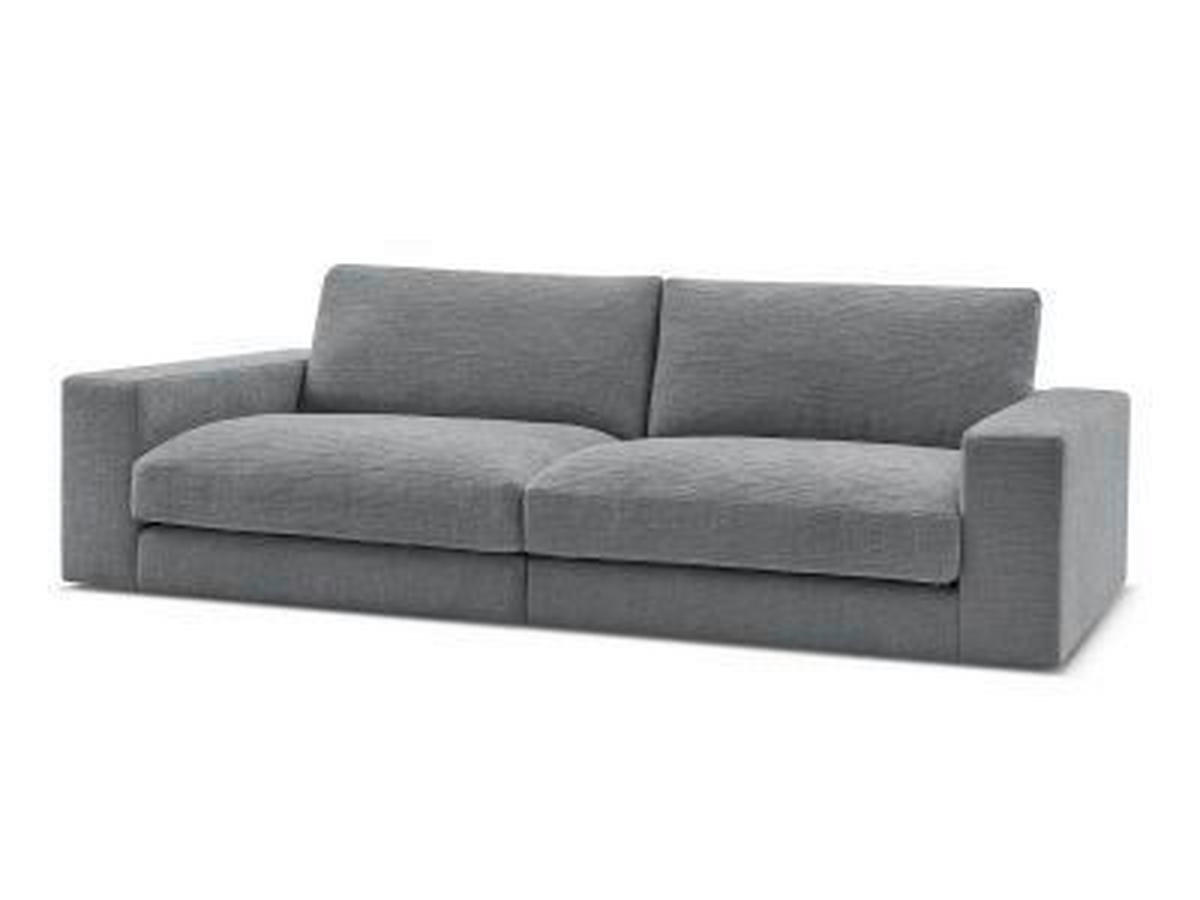 3-SITZER-SOFA LEONARD Struktur Dunkelgrau  - Dunkelgrau/Schwarz, MODERN, Kunststoff/Textil (234/77/109cm)