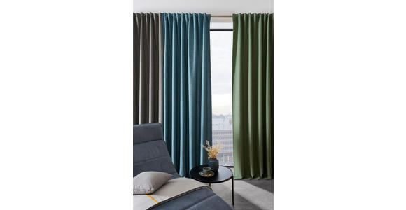 FERTIGVORHANG blickdicht  - Grün, Basics, Textil (140/245cm) - Esposa