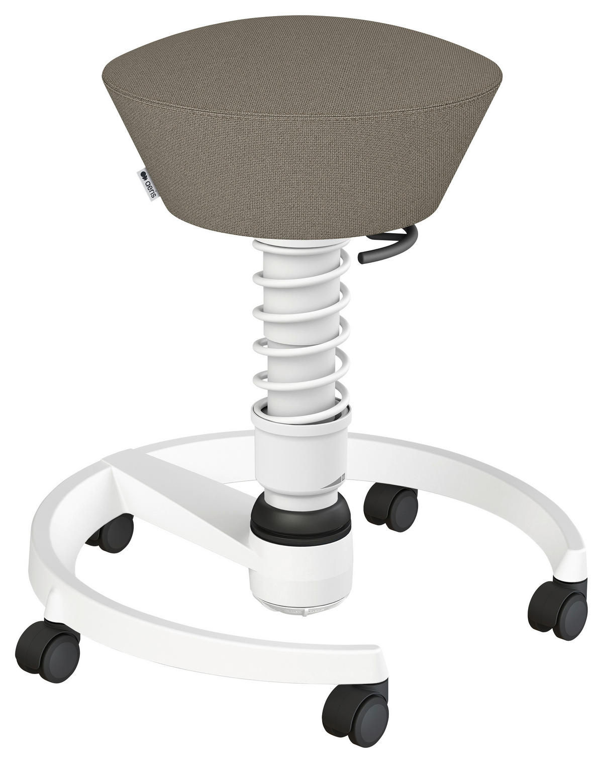 BÜROHOCKER 55/45,66/55 cm  - Beige/Weiß, Basics, Textil/Metall (55/45,66/55cm) - Aeris