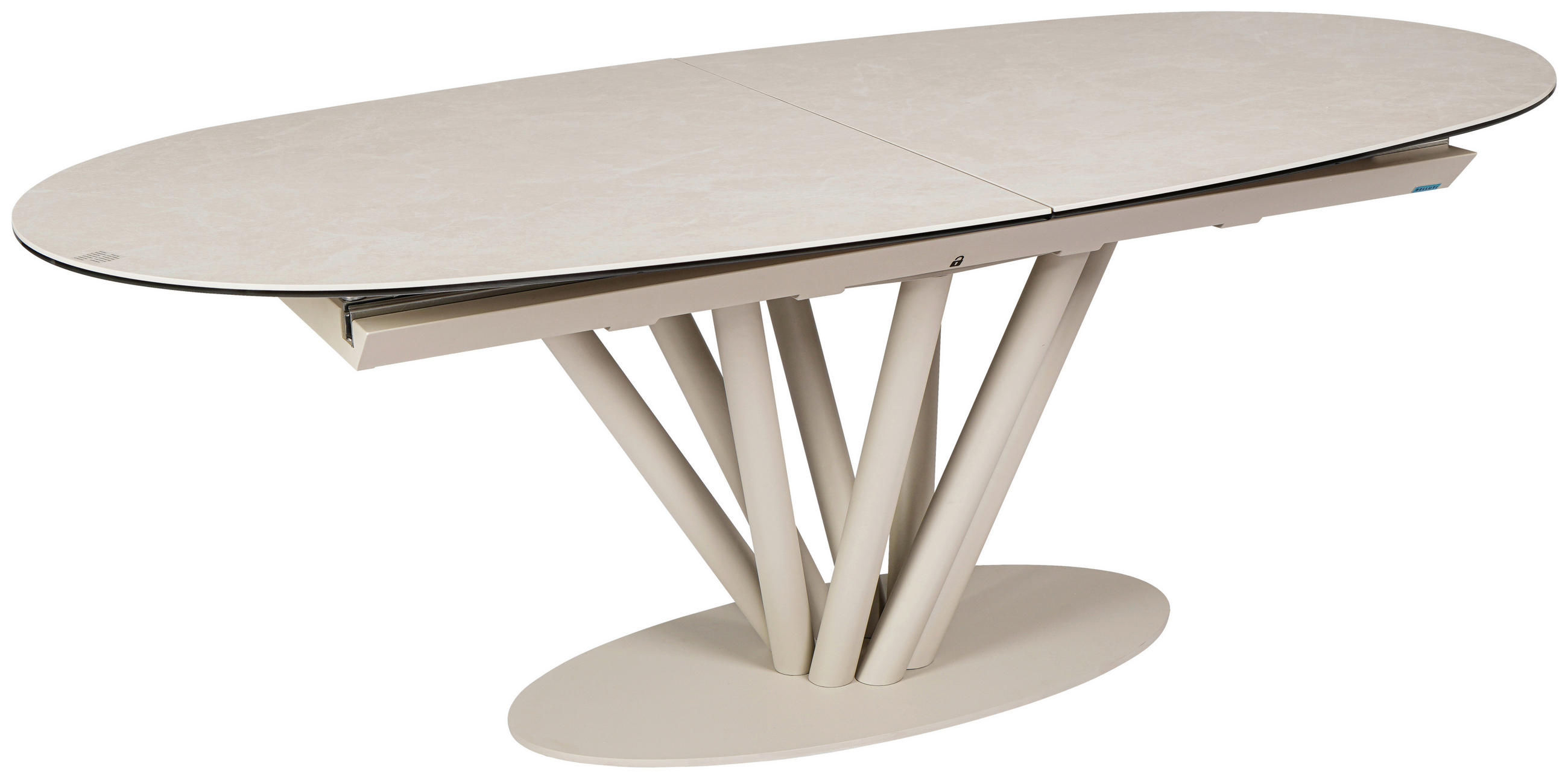 ESSTISCH 210-260/110/76 cm  Glas, Keramik ausziehbar oval Beige  - Beige, Design, Glas/Keramik (210-260/110/76cm) - Belluti