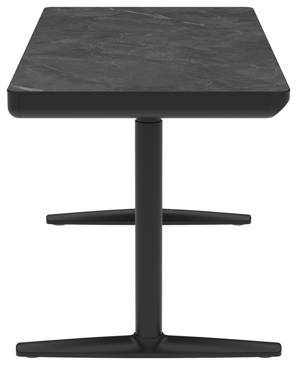 SCHREIBTISCH höhenverstellbar  - Schwarz, Design, Holzwerkstoff/Kunststoff (140/70/73-118cm) - Novel