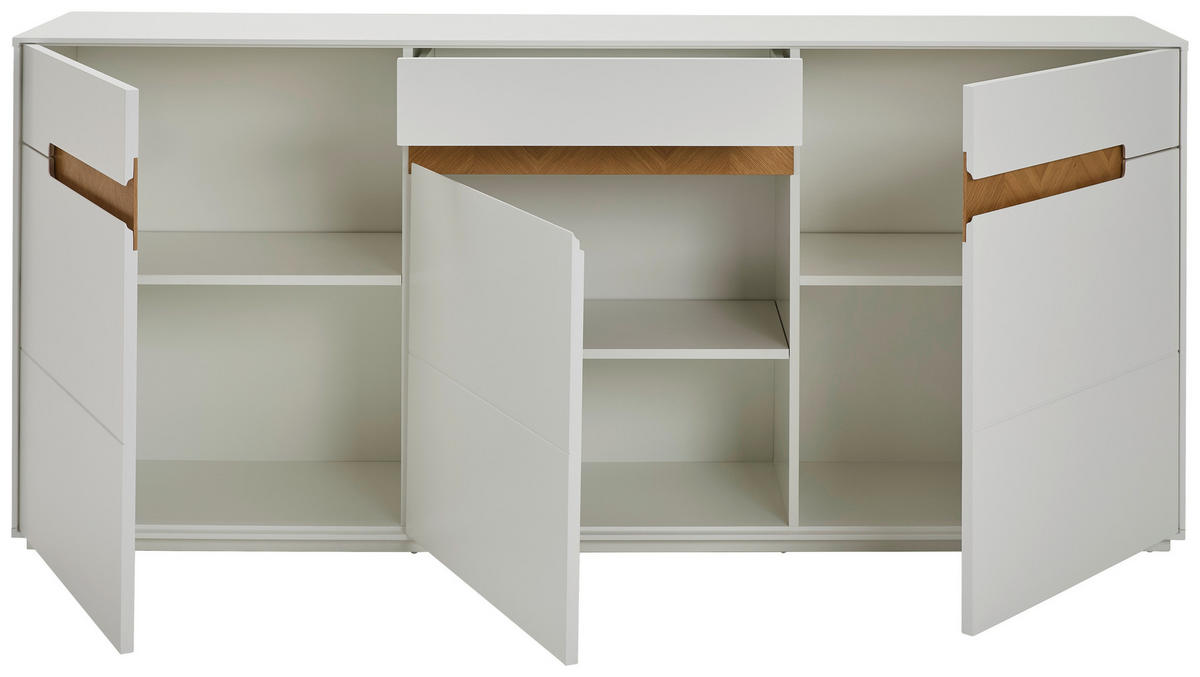 SIDEBOARD  in 183/82/40 cm  - Eichefarben/Weiß, Design, Holzwerkstoff (183/82/40cm) - MID.YOU