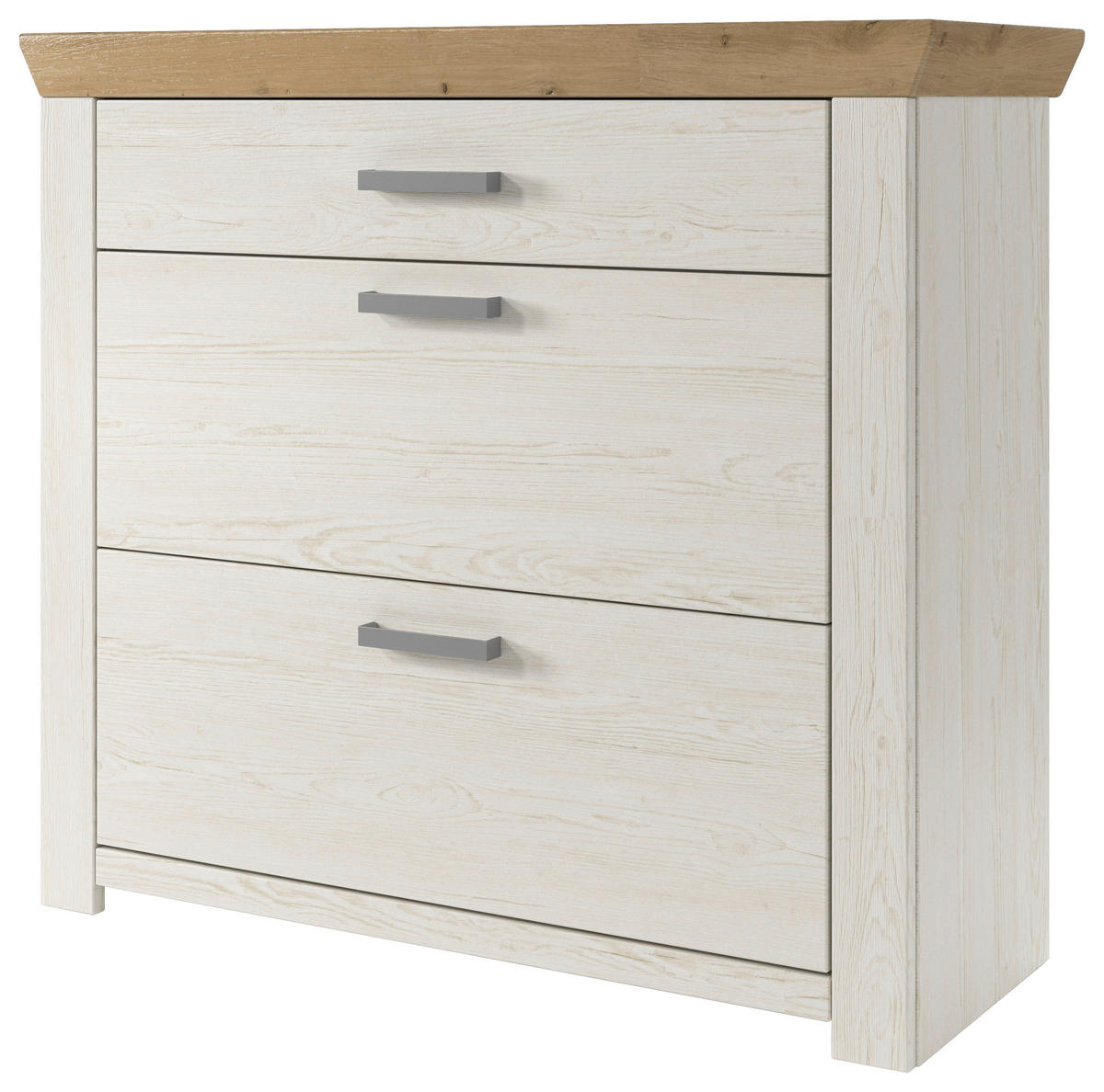 SCHUHSCHRANK Eichefarben, Pinienfarben  - Chromfarben/Eichefarben, Basics, Holzwerkstoff/Metall (105/93,4/42,2cm) - SetOne by Musterring