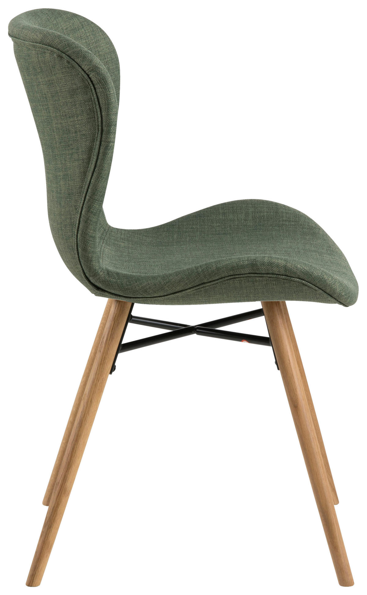 CHAISE  in  - vert/couleur de chêne, Lifestyle, textile/bois (47/82,5/53cm) - Livetastic