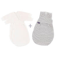BABYSCHLAFSACKSET Moon grau 50/56  - Multicolor, Basics, Textil (50/56null) - Träumeland