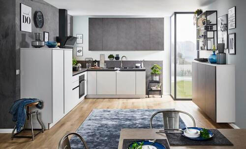EINBAUKÜCHE FEEL  - Naturfarben/Grau, Design, Holzwerkstoff - Dieter Knoll