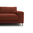 ECKSOFA  in Flachgewebe Rostfarben  177/253 cm  - Rostfarben/Schwarz, Design, Textil/Metall (177/253cm) - Dieter Knoll