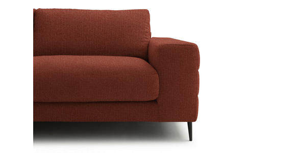 ECKSOFA  in Flachgewebe Rostfarben  177/253 cm  - Rostfarben/Schwarz, Design, Textil/Metall (177/253cm) - Dieter Knoll
