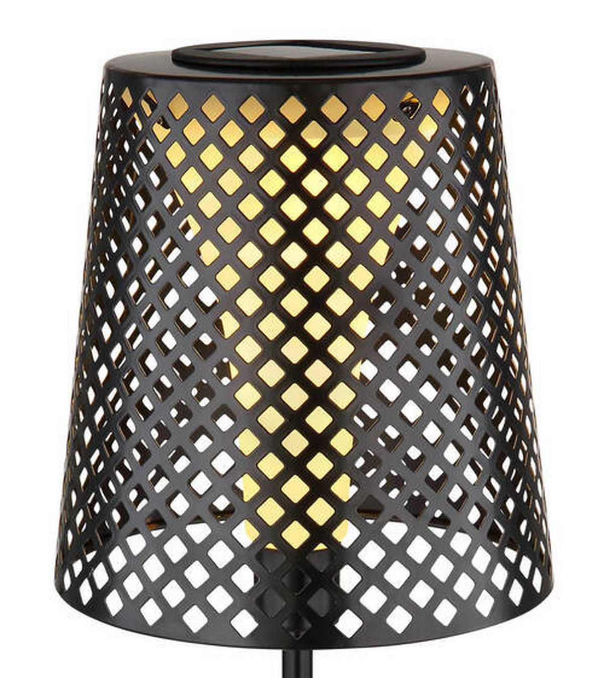 SOLCELLSLAMPA - svart/transparent, Klassisk, metall/plast (18/50cm) - Globo