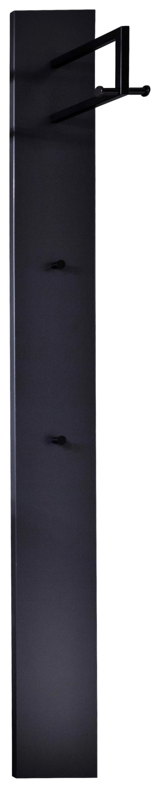 GARDEROBENPANEEL 20/190/26 cm  - Anthrazit/Schwarz, Konventionell, Holzwerkstoff/Metall (20/190/26cm) - Moderano