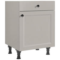 SCHUBKASTENUNTERSCHRANK 60/87/56 cm  in Grau  - Schwarz/Grau, MODERN, Holzwerkstoff/Metall (60/87/56cm) - Nobilia