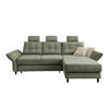 ECKSOFA in Chenille Dunkelgrün  - Dunkelgrün/Beige, MODERN, Holz/Textil (250-280/176cm) - Livetastic