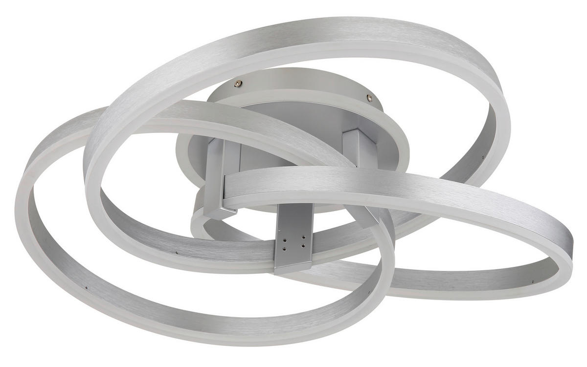 LED MENNYEZETI LÁMPA - opál/szürke, Design, műanyag/fém (60/57,5/20cm) - Globo