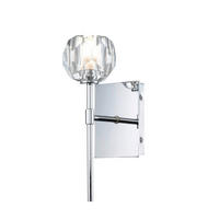BADEZIMMER-WANDLEUCHTE 34,6/16,6/12,2 cm   - Chromfarben, Design, Glas/Metall (34,6/16,6/12,2cm) - Elstead Lighting