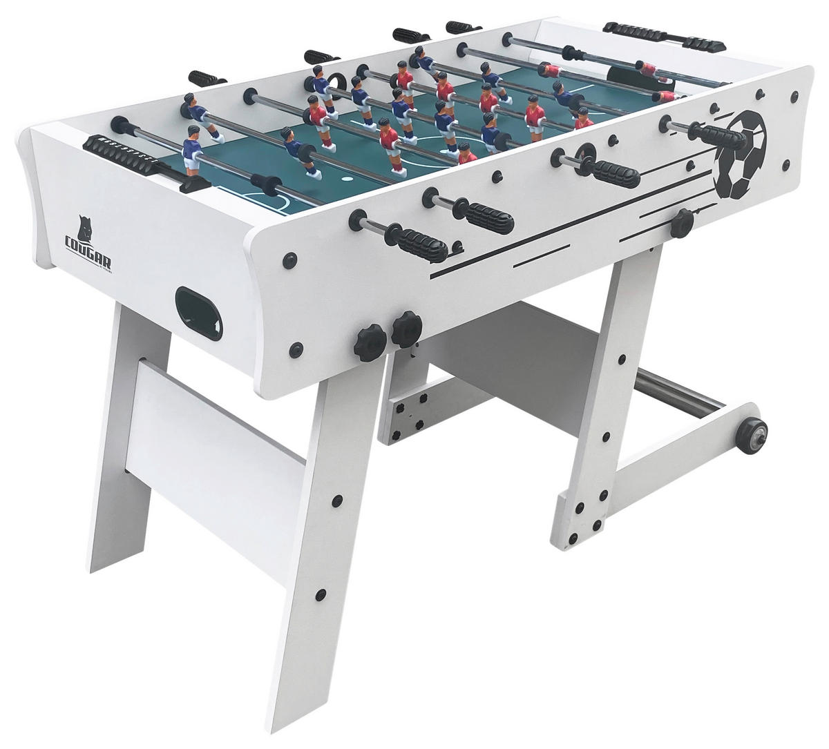 TISCHFUSSBALL - Weiss, Konventionell, Holz/Kunststoff (61/81/122cm)