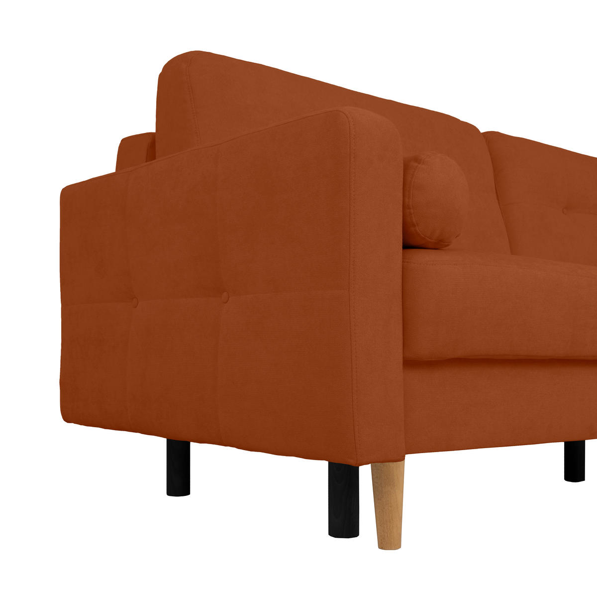 SCHLAFSOFA in Terracotta  - Buchefarben/Terracotta, Design, Holz/Textil (222/93/99cm) - MID.YOU