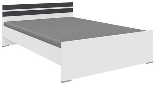 BETT 120/200 cm Graphitfarben, Weiß - Alufarben/Graphitfarben, KONVENTIONELL (120/200cm) - Boxxx