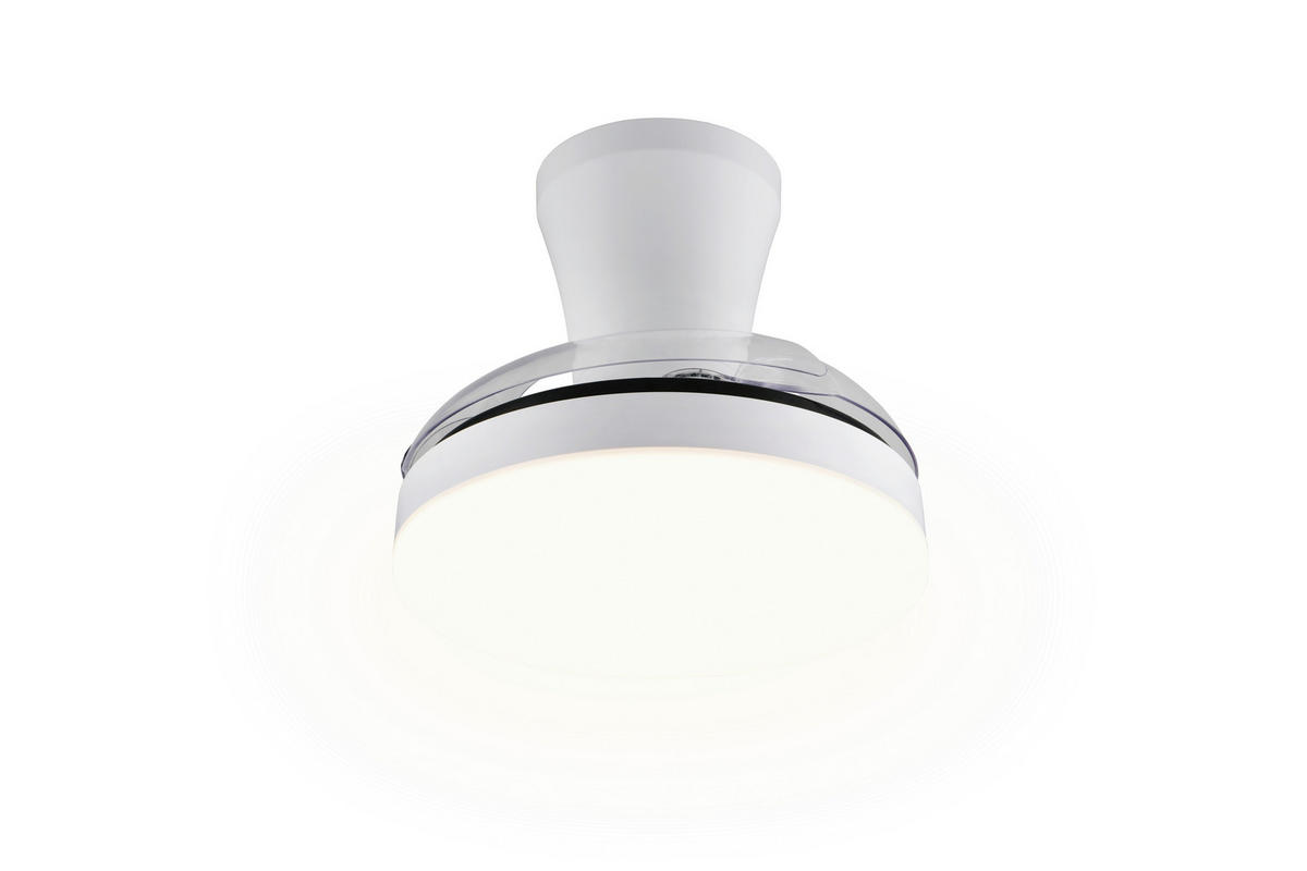 DECKENVENTILATOR - Klar/Weiß, Design, Kunststoff/Metall (30/24cm)