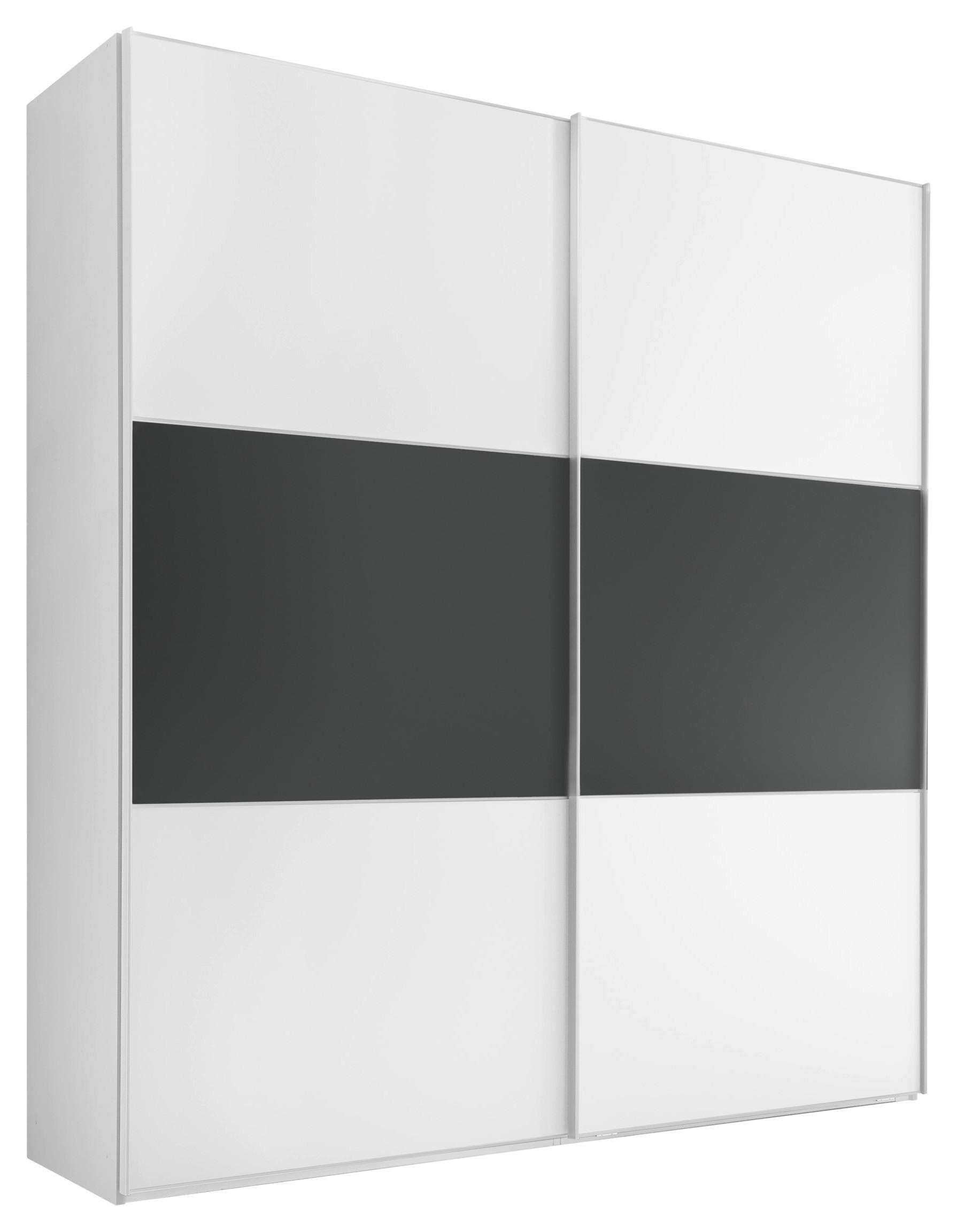 SCHWEBETÜRENSCHRANK in Anthrazit, Weiss  - Weiss/Anthrazit, Design (200/222/68cm) - MID.YOU