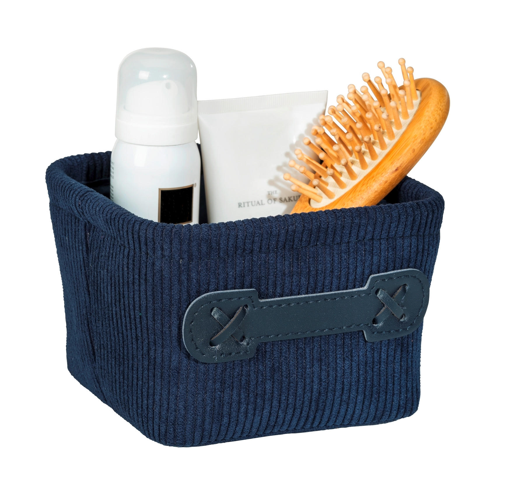 AUFBEWAHRUNGSKÖRBCHEN     - Dunkelblau, Basics, Textil (14/9/14cm) - Wenko