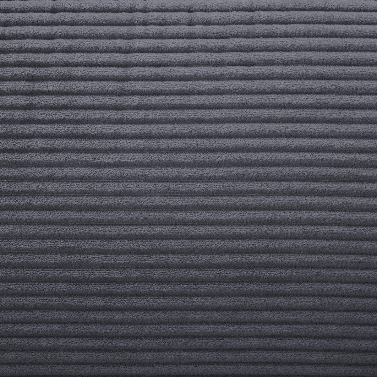 ECKSOFA in Cord Graphitfarben  - Schwarz/Graphitfarben, Design, Kunststoff/Textil (196/303cm) - Livetastic