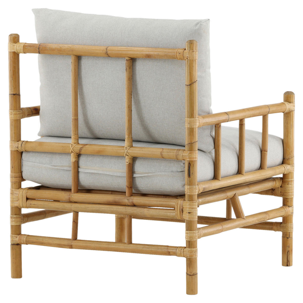 LOUNGESESSEL in Holz Hellbraun  - Hellbraun, KONVENTIONELL, Holz/Textil (78/88/77cm) - Gardenson