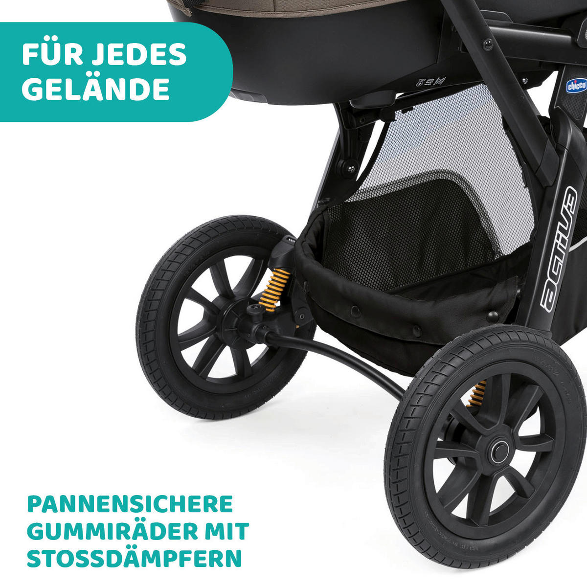 BUGGY ACTIV3  - Beige/Schwarz, Basics, Textil/Metall (64/116/121,5/102/113cm) - Chicco