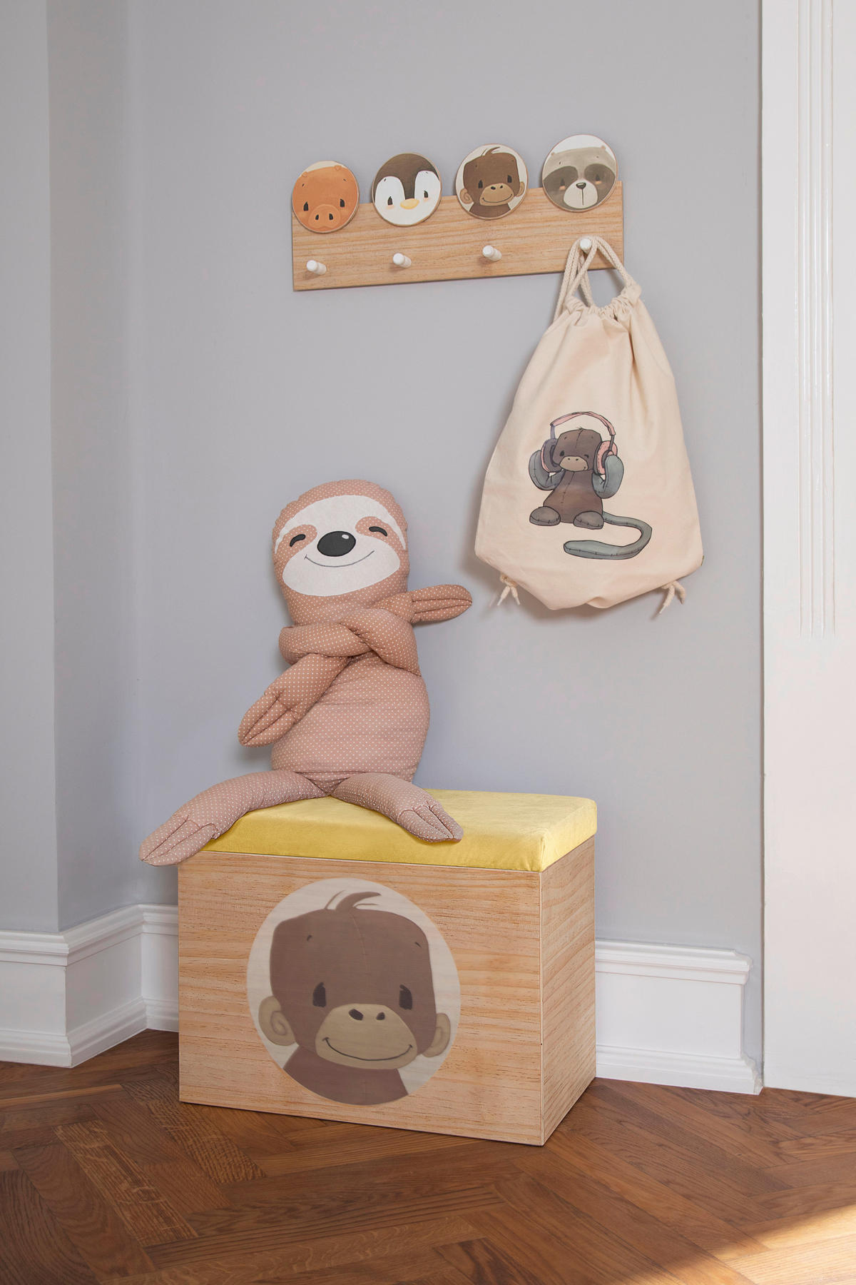 SPIELZEUGTRUHE Anouk  - Gelb, KONVENTIONELL, Holz (50/40/30cm)