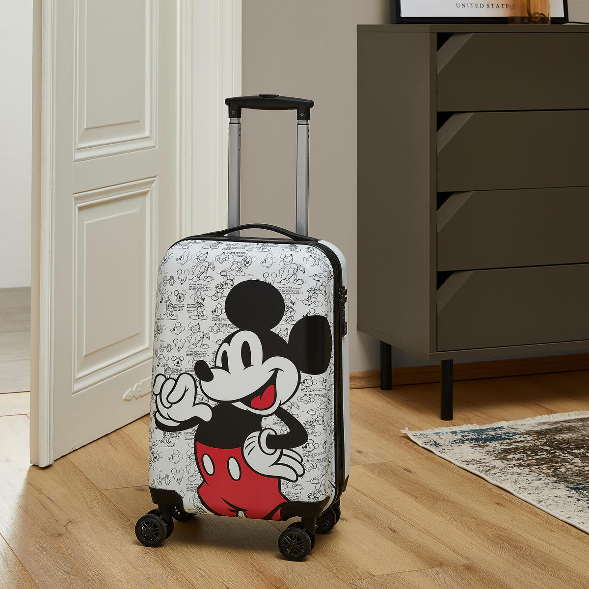 HANDGEPÄCK-KOFFER Rot, Schwarz, Weiß  - Rot/Schwarz, Basics, Kunststoff (35/57/22cm) - Disney