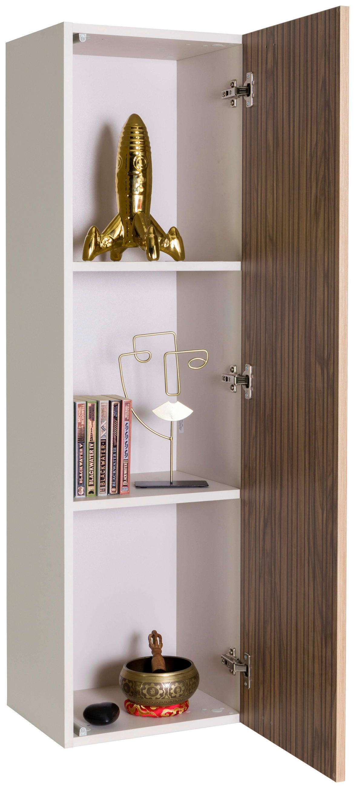 VISEČA VITRINA,  - Design, leseni material (123/30/35cm) - Carryhome