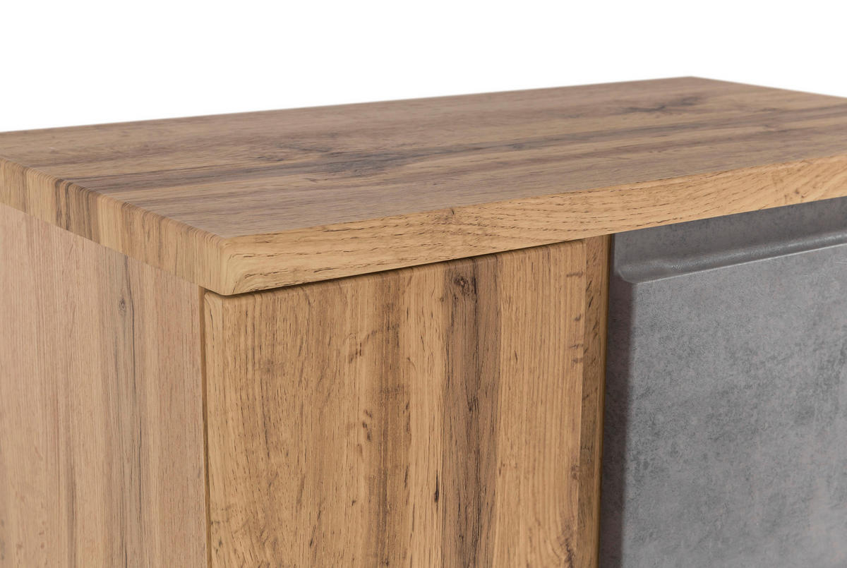 UNTERSCHRANK 65/79/35 cm   - Eiche Wotan/Hellgrau, MODERN, Holzwerkstoff (65/79/35cm) - Held