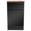 BÄNKSKÅP MED LÅDOR 50/90/60 cm  i svart  - svart/ekfärgad, Basics, trämaterial/plast (50/90/60cm) - MID.YOU