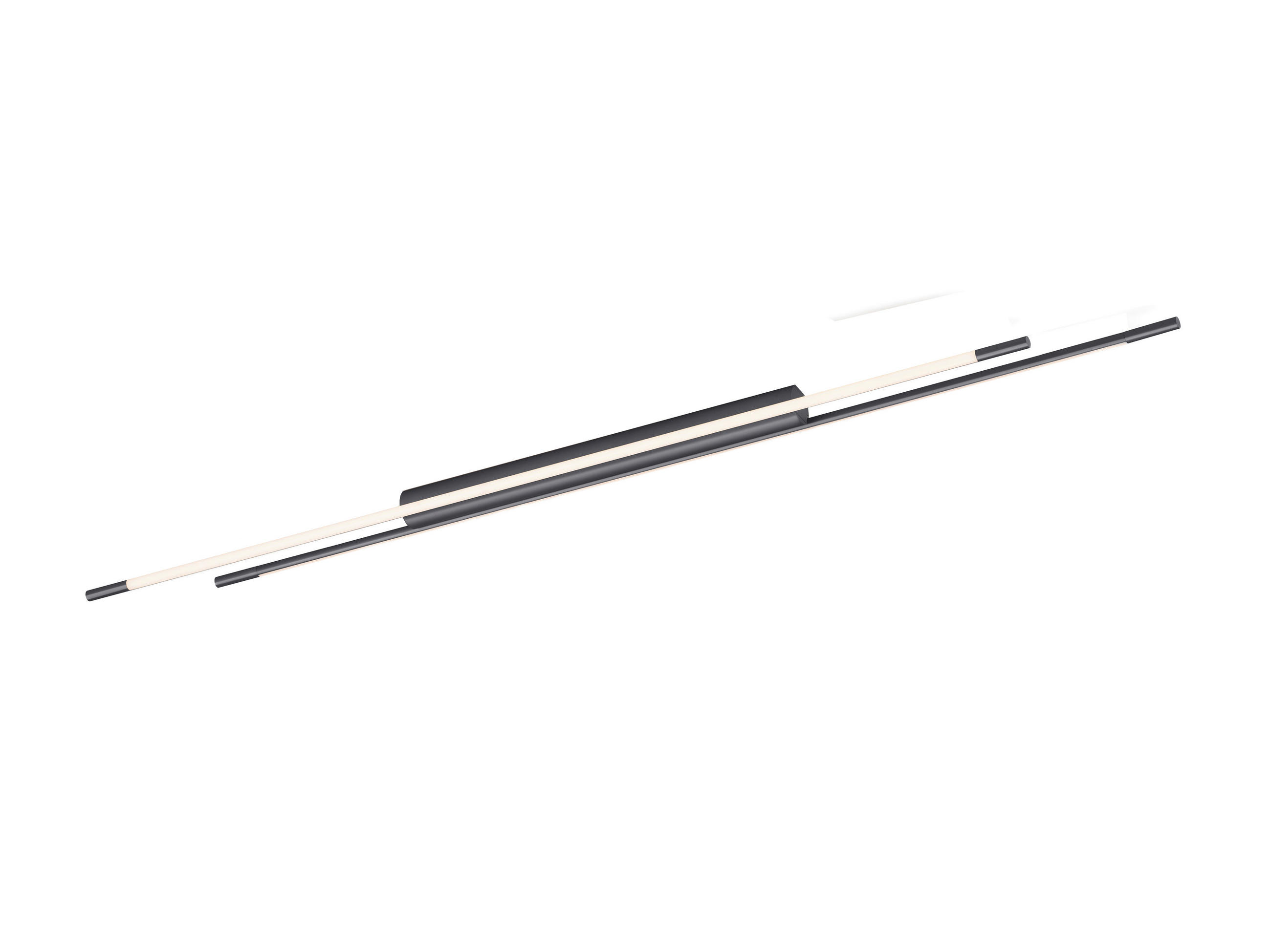 LED-DECKENLEUCHTE Leda 150/6,5/5 cm   - Titanfarben, Design, Kunststoff/Metall (150/6,5/5cm) - Helestra