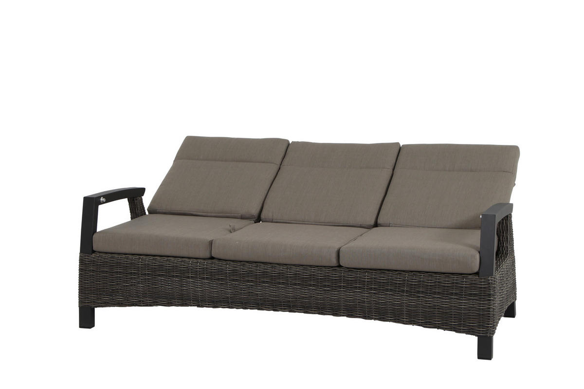 LOUNGEGARNITUR 4-teilig   72/206/103 cm Aluminium  - Grau, Basics, Keramik/Kunststoff (72/206/103cm) - Siena Garden