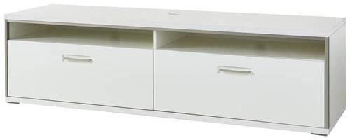 TV-ELEMENT Accra in 184/51/52 cm - Weiss Hochglanz/Weiss, Design, Holzwerkstoff/Metall (184/51/52cm) - Livetastic