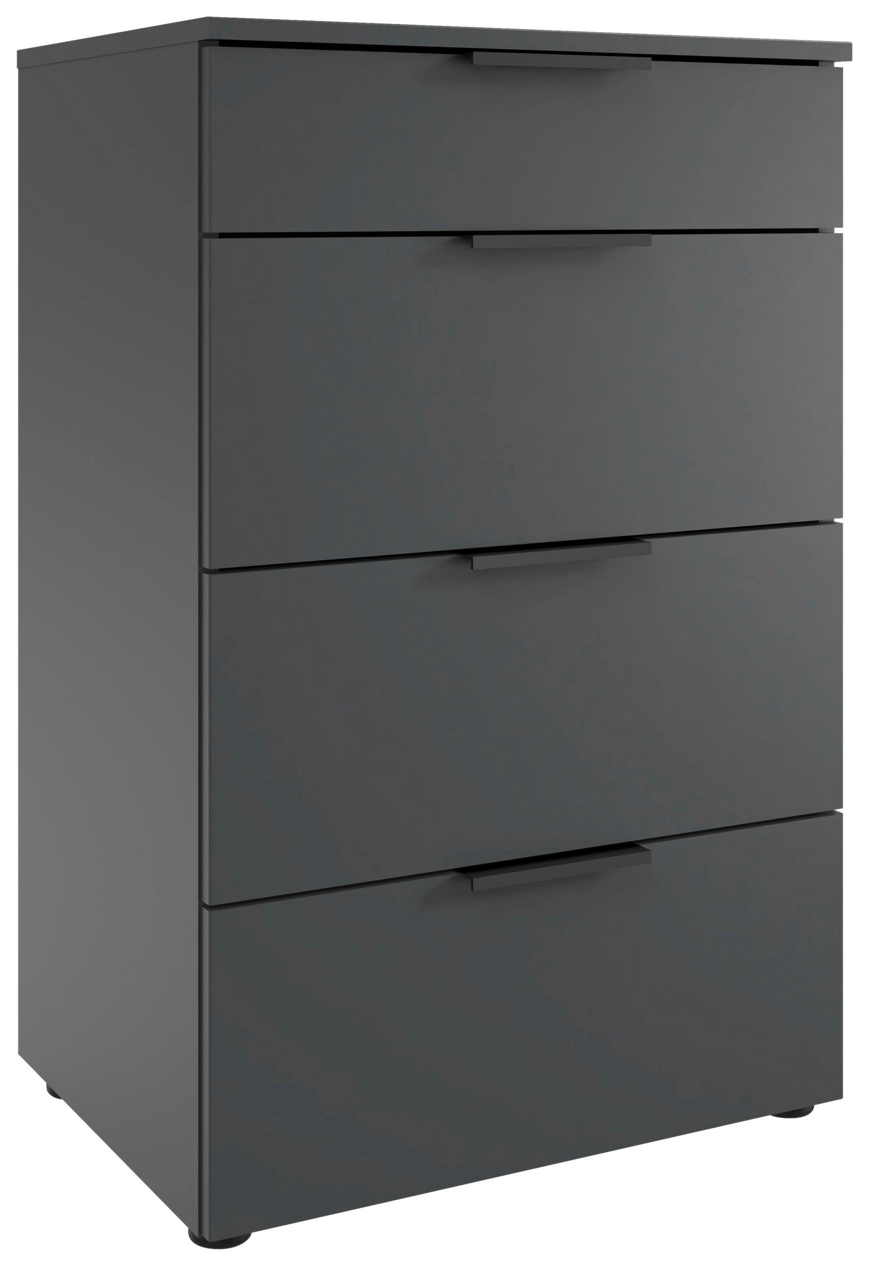 NACHTSCHRANK 54/84/41 cm  - Graphitfarben/Schwarz, Design, Holzwerkstoff/Kunststoff (54/84/41cm) - Boxxx