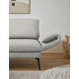 ECKSOFA  in Flachgewebe Silberfarben  175-224/255-365 cm  - Silberfarben/Schwarz, Design, Textil/Metall (175-224/255-365cm) - Dieter Knoll