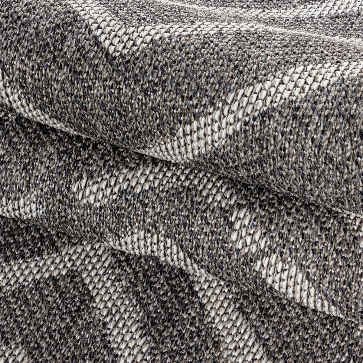 FLACHWEBETEPPICH 60/100 cm Aruba Grau  - Grau, Design, Textil (60/100cm)
