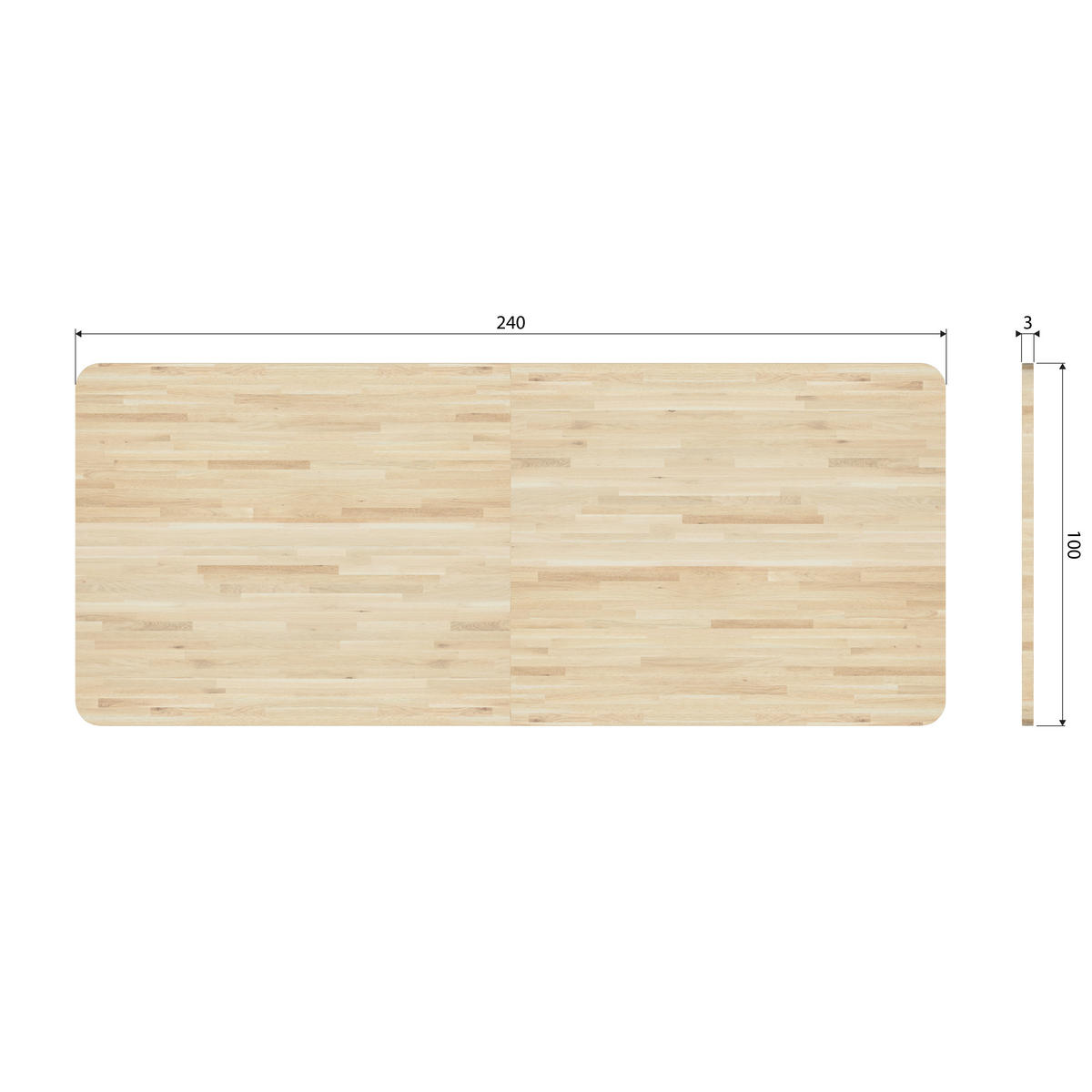 ESSTISCH in Holz, Metall 240/100/77 cm   - Schwarz/Naturfarben, MODERN, Holz/Metall (240/100/77cm) - Livetastic