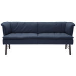 SITZBANK in Metall, Leder Blau  - Blau/Anthrazit, KONVENTIONELL, Leder/Metall (190/85/69cm) - Valnatura
