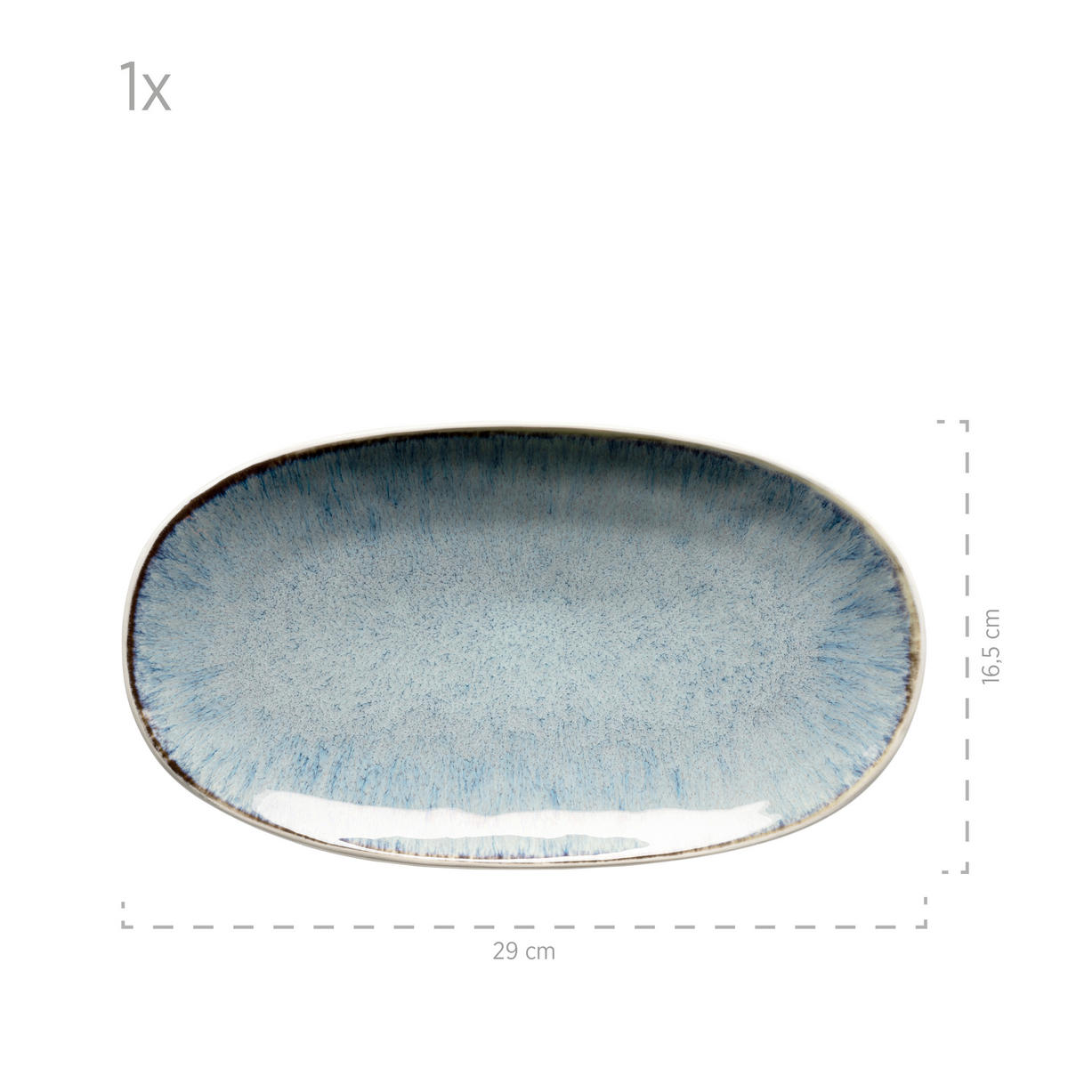 SERVERINGSTALLRIK Frozen     - blå, Basics, keramik (39/24,5/10cm) - Mäser