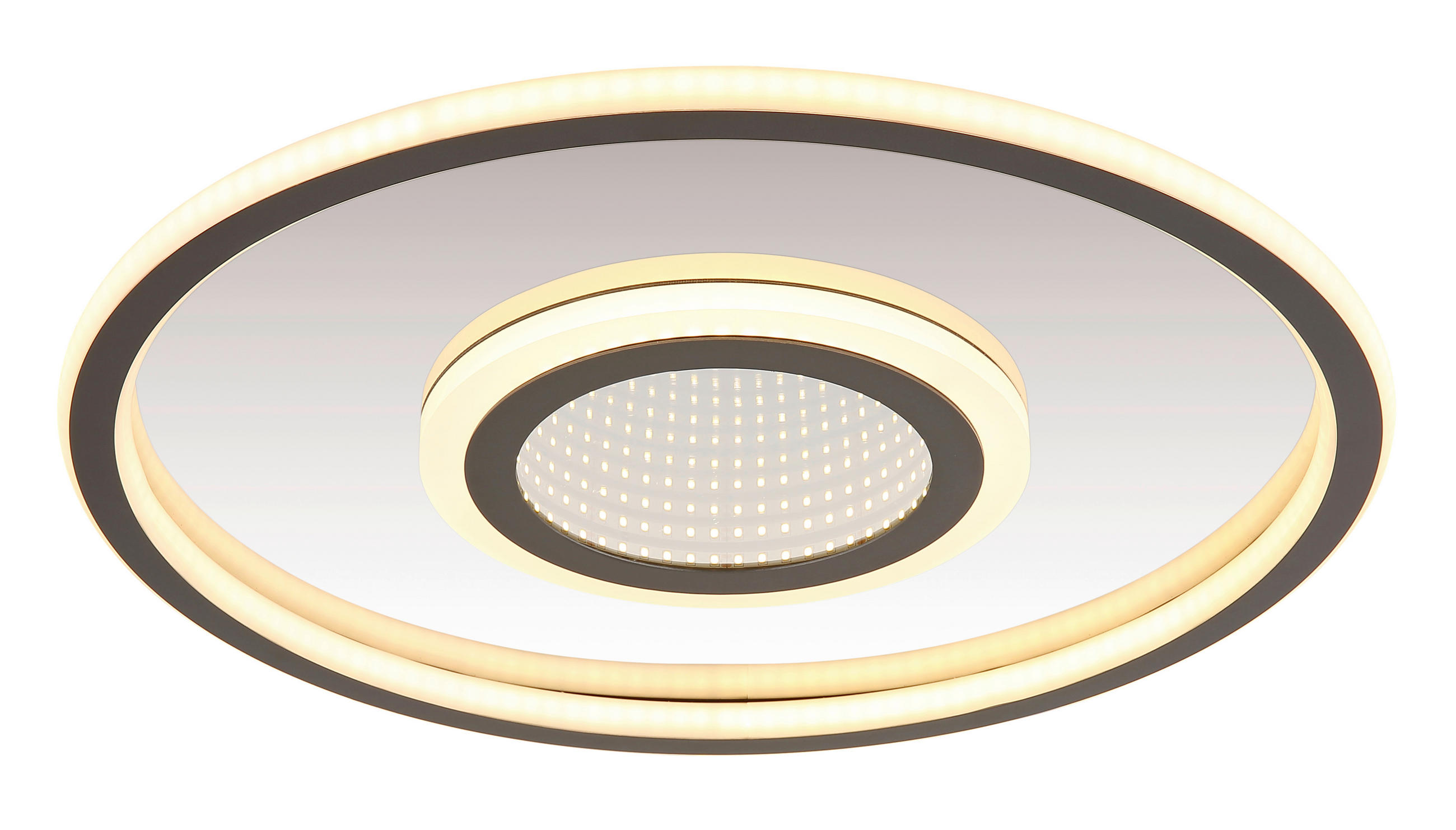 LED MENNYEZETI LÁMPA - fehér/szürke, Konventionell, műanyag/fém (43,2/5cm) - Globo